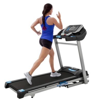 Xterra TRX 3500 Folding TreadmillXterra TRX 3500 Folding Treadmill - female model running