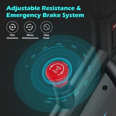 Dripex Magnetic Resistance Exercise Bike for Home Gym Training 2022 New Version Adjustable Resistance and Emergency Brake System