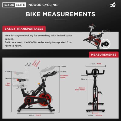 JLL IC400 Elite Indoor Bike Measurements