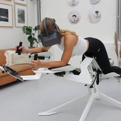 ICAROS VR Training Home Package Virtual Reality Fitness Equipment - with a female model working out